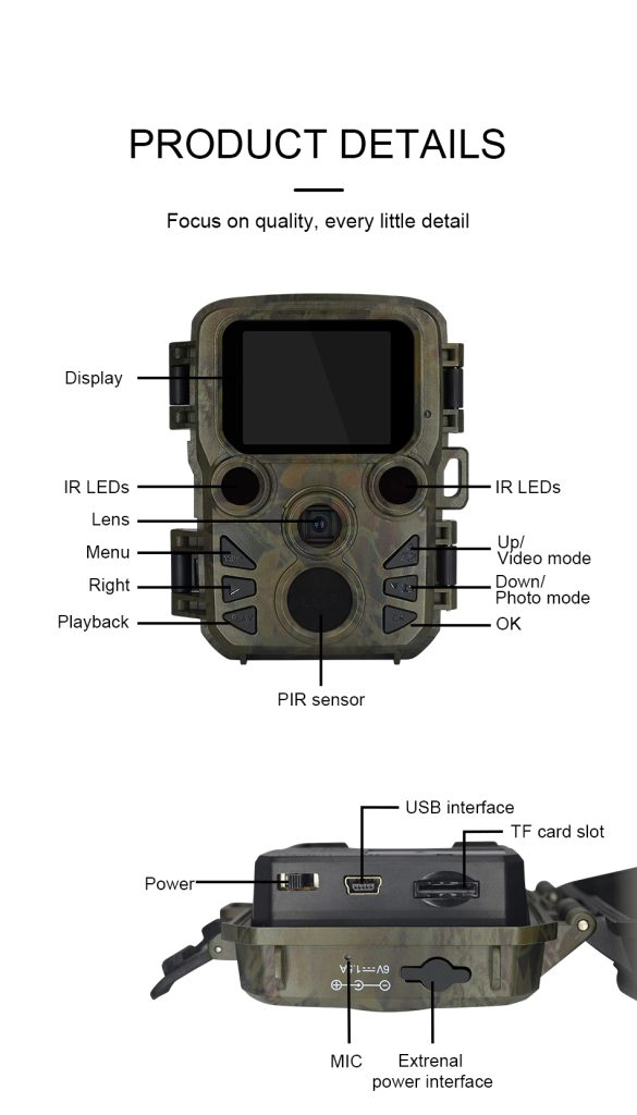 Mini caméra de chasse + Carte SD OFFERTE